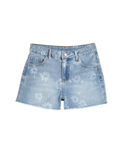 Tractr Jeans Floral Print Weekender Short In Blue