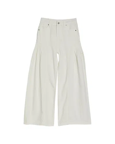 Tractr Kids'  Jeans Pleated Side Wide Leg Pant In White