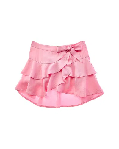 Tractr Jeans Ruffle Tiered Skort In Multi