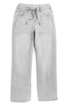 Tractr Kids' Boxer Wide Leg Jeans In Gray