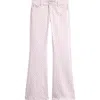 Tractr Kids' Check Flare Stretch Denim Jeans In Pink