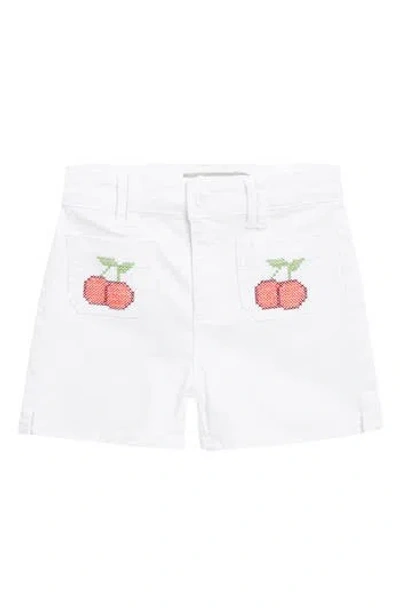 Tractr Kids' Cherry Needlepoint Denim Shorts