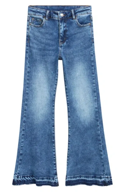 Tractr Kids' Cloud Release Hem Flare Jeans In Blue