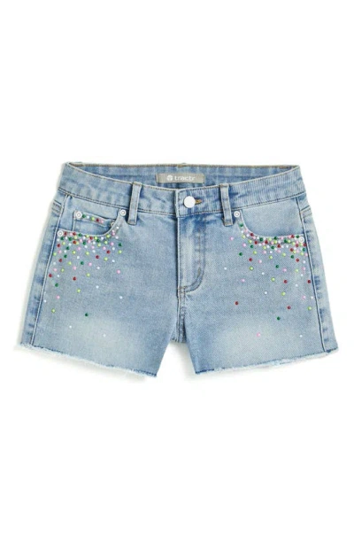 Tractr Kids' Confetti Cutoff Denim Shorts In Indigo