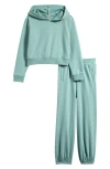 Tractr Kids' Crystal Accent Hoodie & Jogger Set In Blue