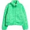 Tractr Kids' Faux Fur Jacket In Poison