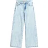Tractr Kids' Featherweight Wide Leg Jeans In Light Indigo
