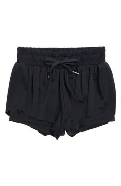 Tractr Kids' Flowy Workout Shorts In Black