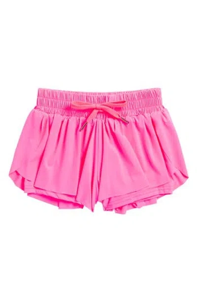 Tractr Kids' Flowy Workout Shorts In Pink