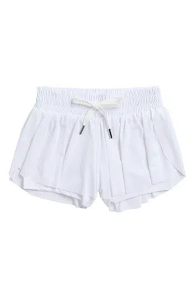 Tractr Kids' Flowy Workout Shorts In White