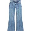 Tractr Kids' Front Seam Flared Jeans In Blue