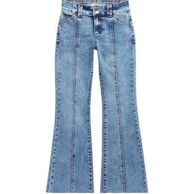 Tractr Kids' Front Seam Flared Jeans In Blue