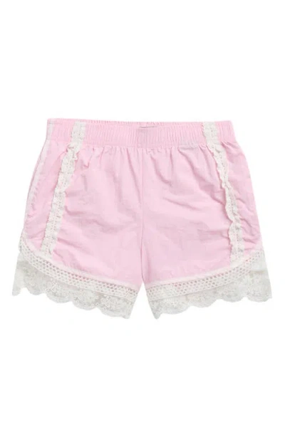 Tractr Kids' Lace Athletic Shorts In Pink