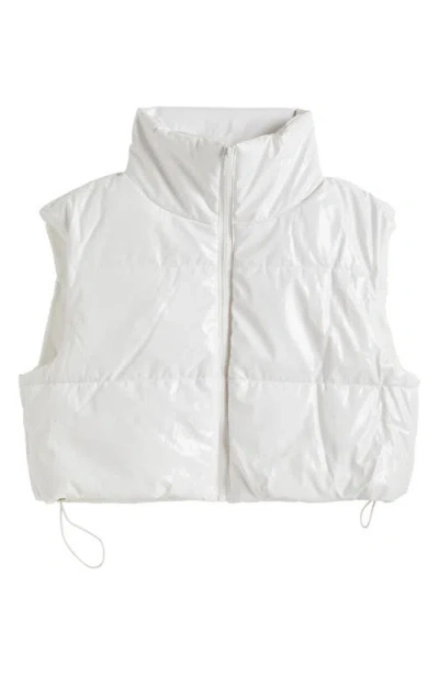 Tractr Kids' Lacquer Puffer Vest In White