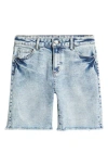 Tractr Kids' Loose Denim Bermuda Shorts In Blue
