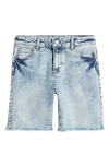 Tractr Kids' Loose Denim Bermuda Shorts In Medium Wash