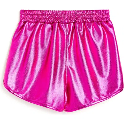 Tractr Kids' Metallic Dolphin Shorts In Pink