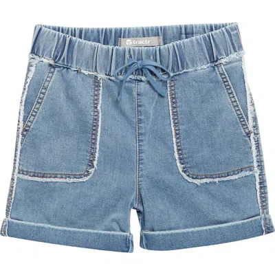 Tractr Kids' Patch Pocket Drawstring Denim Shorts