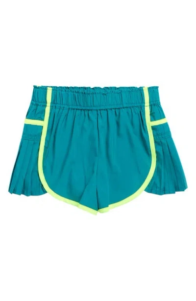Tractr Kids' Pleat Athletic Shorts In Orange