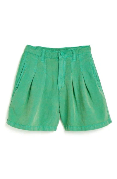 Tractr Kids' Pleated A-line Shorts In Green