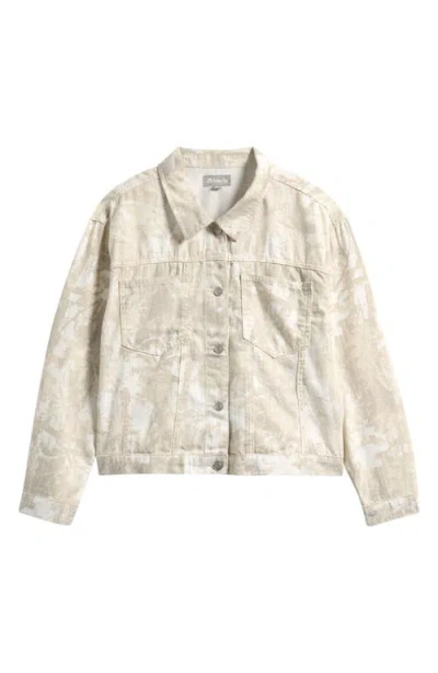 Tractr Kids' Print Trucker Jacket In Neutral
