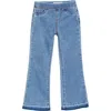 Tractr Kids' Pull-on Knit Flare Jeans In Light Indigo Wash