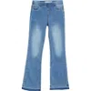 Tractr Kids' Pull-on Knit Flare Jeans In Washed Indigo