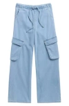 Tractr Kids' Pull-on Cargo Jeans In Blue