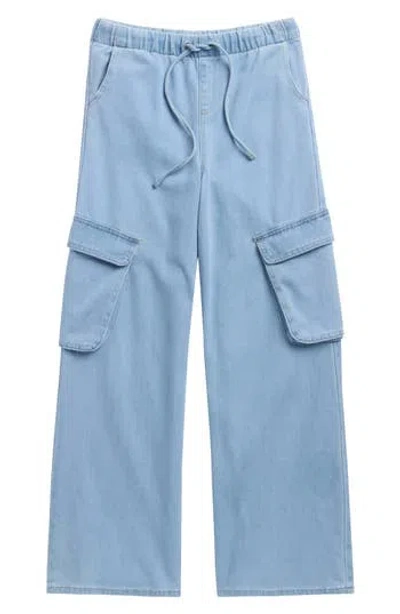 Tractr Kids' Pull-on Cargo Jeans In Blue