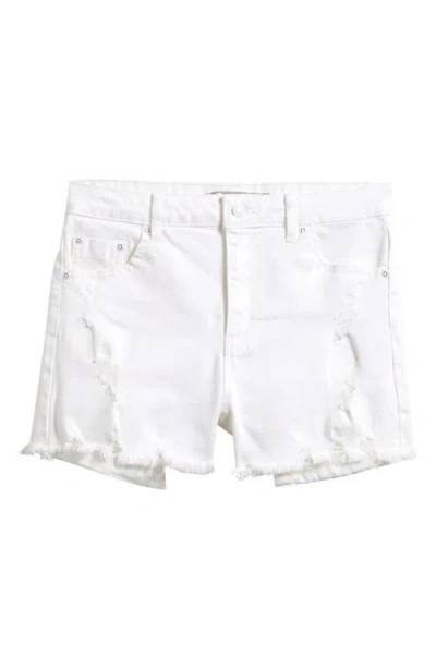 Tractr Kids' Ripped Denim Shorts In White