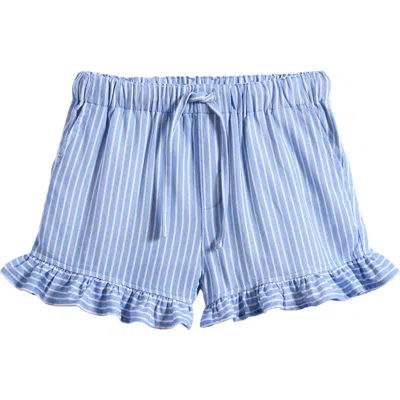 Tractr Kids' Ruffle Hem Shorts In Blue