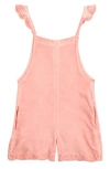 Tractr Kids' Ruffle Shoulder Romper In Pink