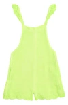Tractr Kids' Ruffle Shoulder Romper In Yellow