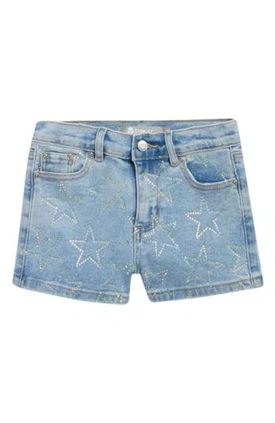Tractr Kids' Star Bling Denim Shorts In Blue