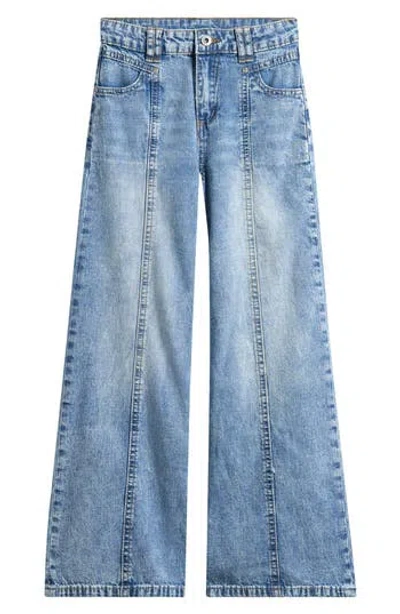 Tractr Kids' T-seam Carpenter Jeans In Blue