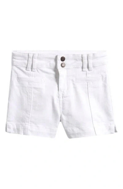 Tractr Kids' Welt Pocket Stretch Cotton Shorts In White
