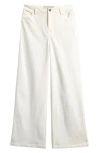 Tractr Kids' Wide Leg Corduroy Pants In White