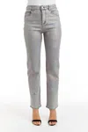 Tractr Mid Rise 90s Straight Jeans In Opal In Purple