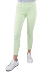 Tractr Mona Basic High Waist Skinny Crop Jean In Seafoam Mist In Green