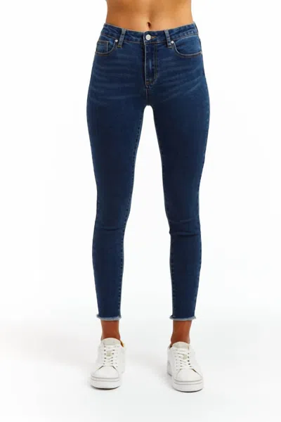 Tractr Mona High Rise Denim In Indigo
