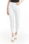 Tractr Mona High Rise Skinny Jeans In White