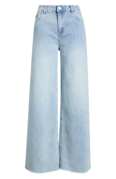 Tractr High Waist Wide Leg Jeans In Purple