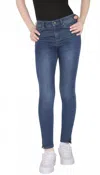 Tractr Ultra High Rise Basic Skinny Jeans In Indigo Wash In Blue