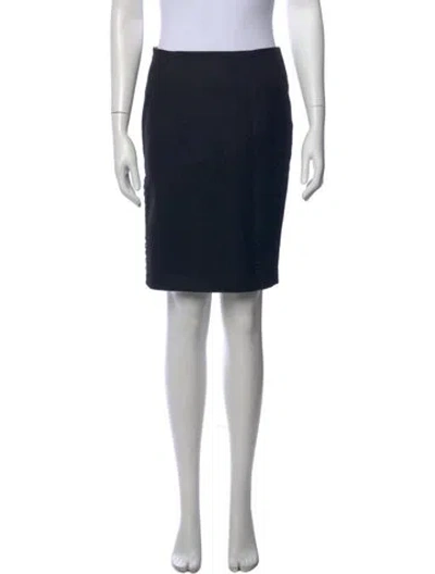 Pre-owned Tracy Feith Scalloped Accent Knee-length Skirt In Black