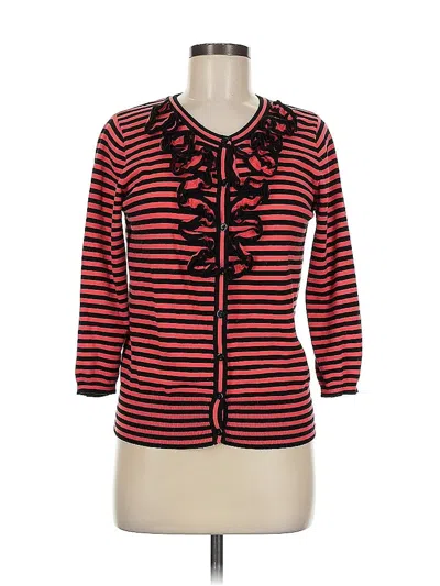 Pre-owned Tracy M. Cardigan Sweater In Red