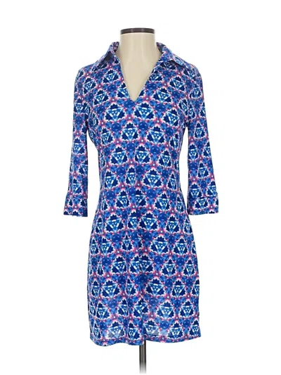 Pre-owned Tracy Negoshian Casual Dress In Blue