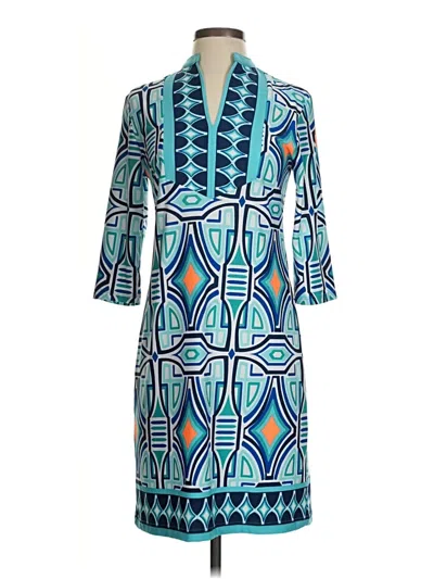 Pre-owned Tracy Negoshian Casual Dress In Blue