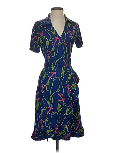 Pre-owned Tracy Negoshian Casual Dress In Blue