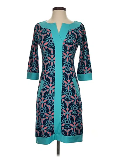Pre-owned Tracy Negoshian Casual Dress In Blue