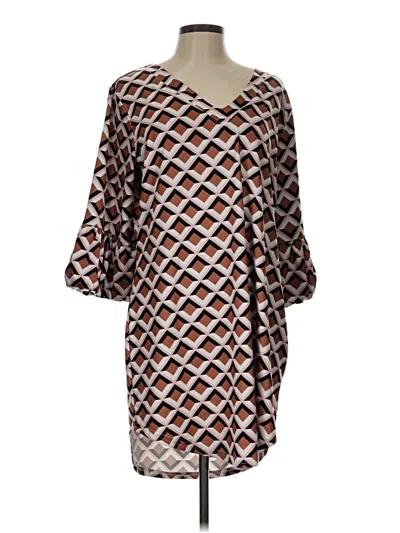 Pre-owned Tracy Negoshian Casual Dress In Brown